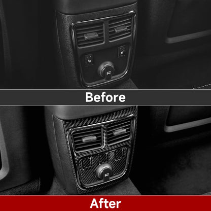For Chrysler 300 (2011-2014) Car Center Console Gear Shift Panel Steering Wheel Cover Carbon Fiber Interior Sticker Accessories
