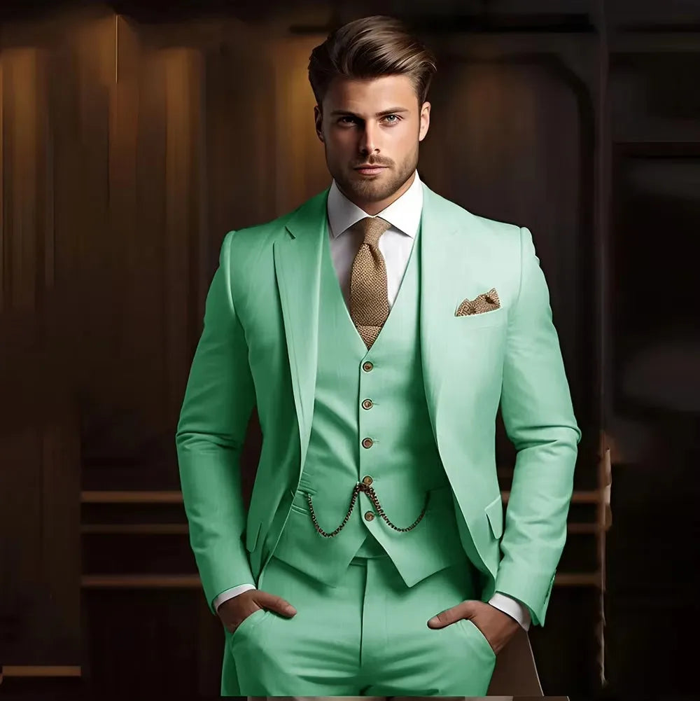 High Quality Black Men's wedding Suits Smart Cusual 3 Piece Custom Slim Fit Male Blazer Wedding Groom Tuxedos Costume Homme