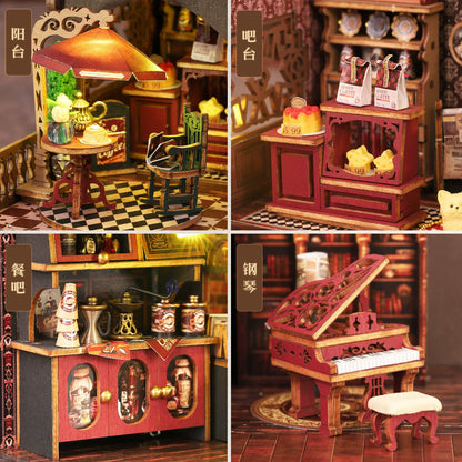New DIY Big Doll House Case Wooden Miniature Furniture Dollhouse Handmade Model Assembly Toys for Children Girls Birthday Gifts