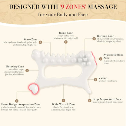 Facial GuaSha Massage Board Body Skin Care Relaxation Scraper Body Relaxation Guasha Board Face Maintenance Lift Muscle Relief