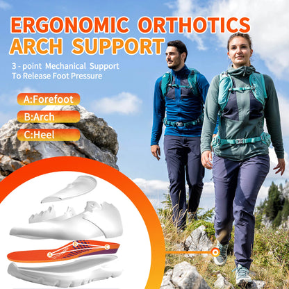 iFitna PU Plantar Fasciitis Pain Relief Men Shock Absorb Orthopedic Insole Women Sneaker Flat Feet Arch Support Shoe Sole Insert