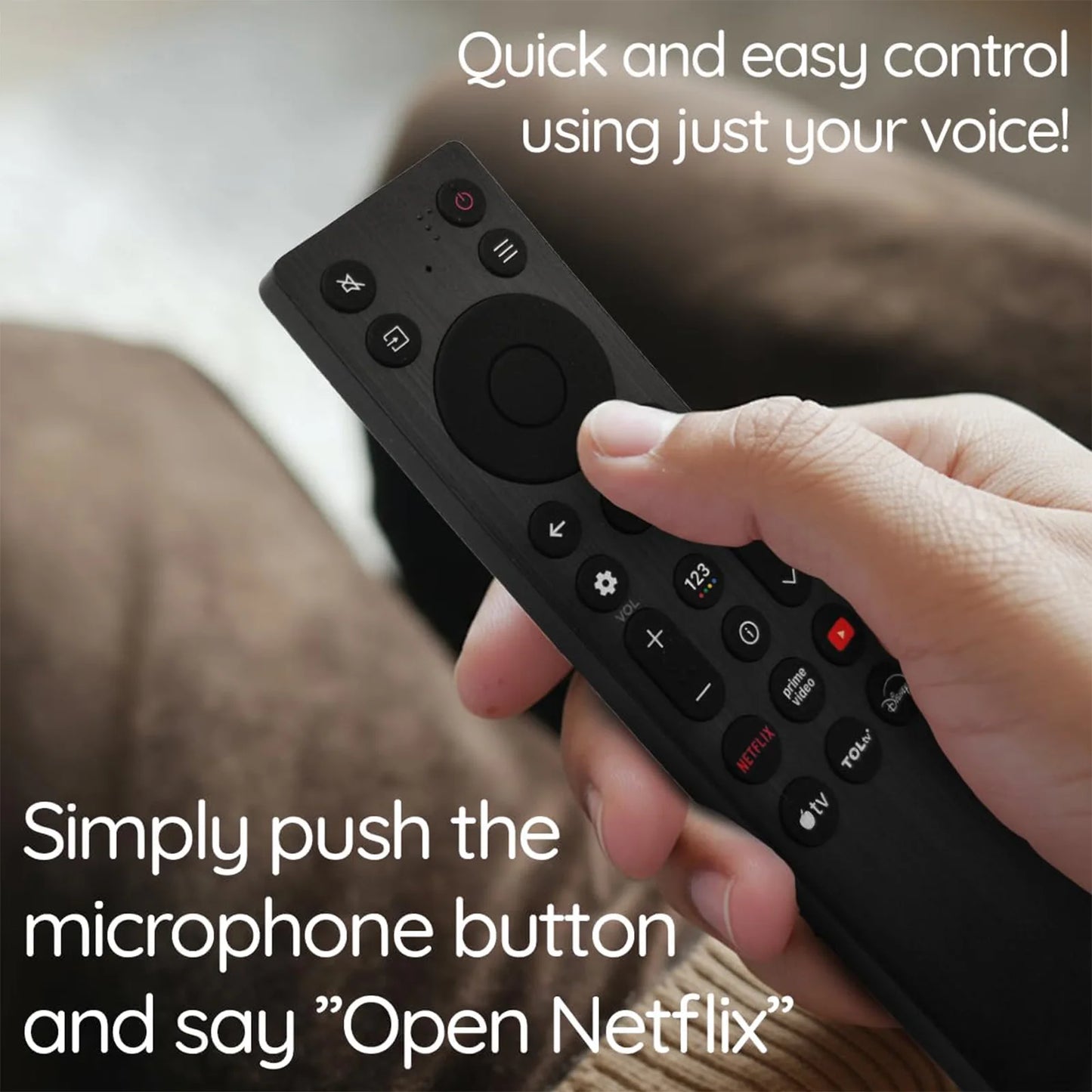 RC923A FMB1 Voice Remote Control Replacement Compatible for TCL Smart TV QLED QLED Mini Google TV's, Series Q77K ， QM6K，QM5K
