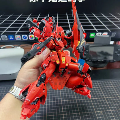 Sazabi RG 1/144 Mech Assembly Model Kit Action Figures Boy Puzzle Toys Gift Collectible Desktop Ornament Doll With Water Sticker