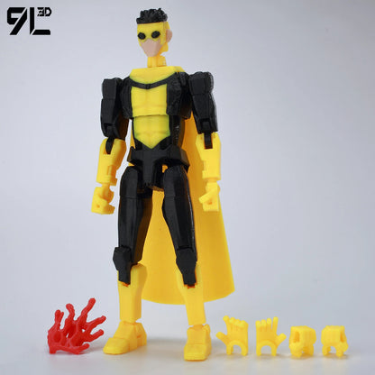 9L3D Printed Invincible Tech Jacket Toys Action Figures Titan13 T13 Dummy 13 Superheroes Multi-Jointed Movable Shapeshift Toys