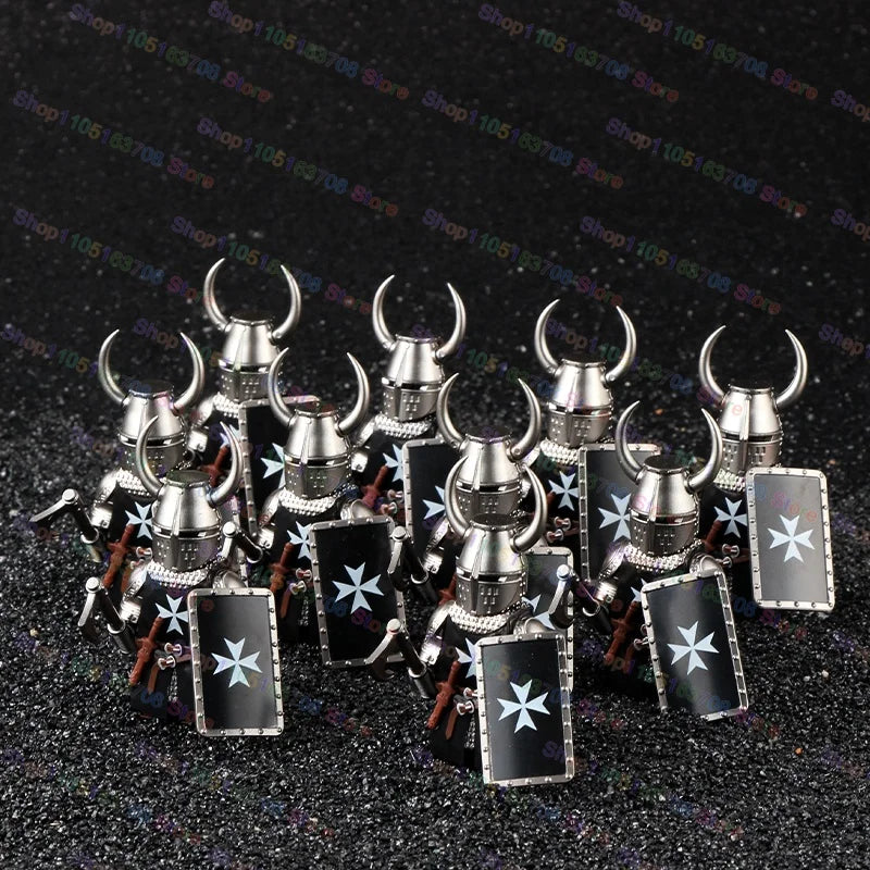 Medieval Knights Building Blocks Warrior Soldiers Crusaders Hospital Teutonic Knight Legion Figures Block Toys Accessories