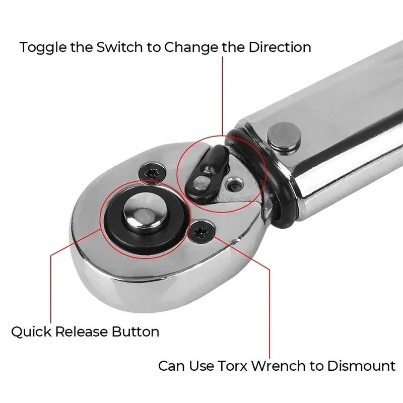 5-25N.m Micrometer Car Motorbike Disassembly Tool Professional Adjustable Torque Wrench 1/4'' Drive Spanner Hand Tool