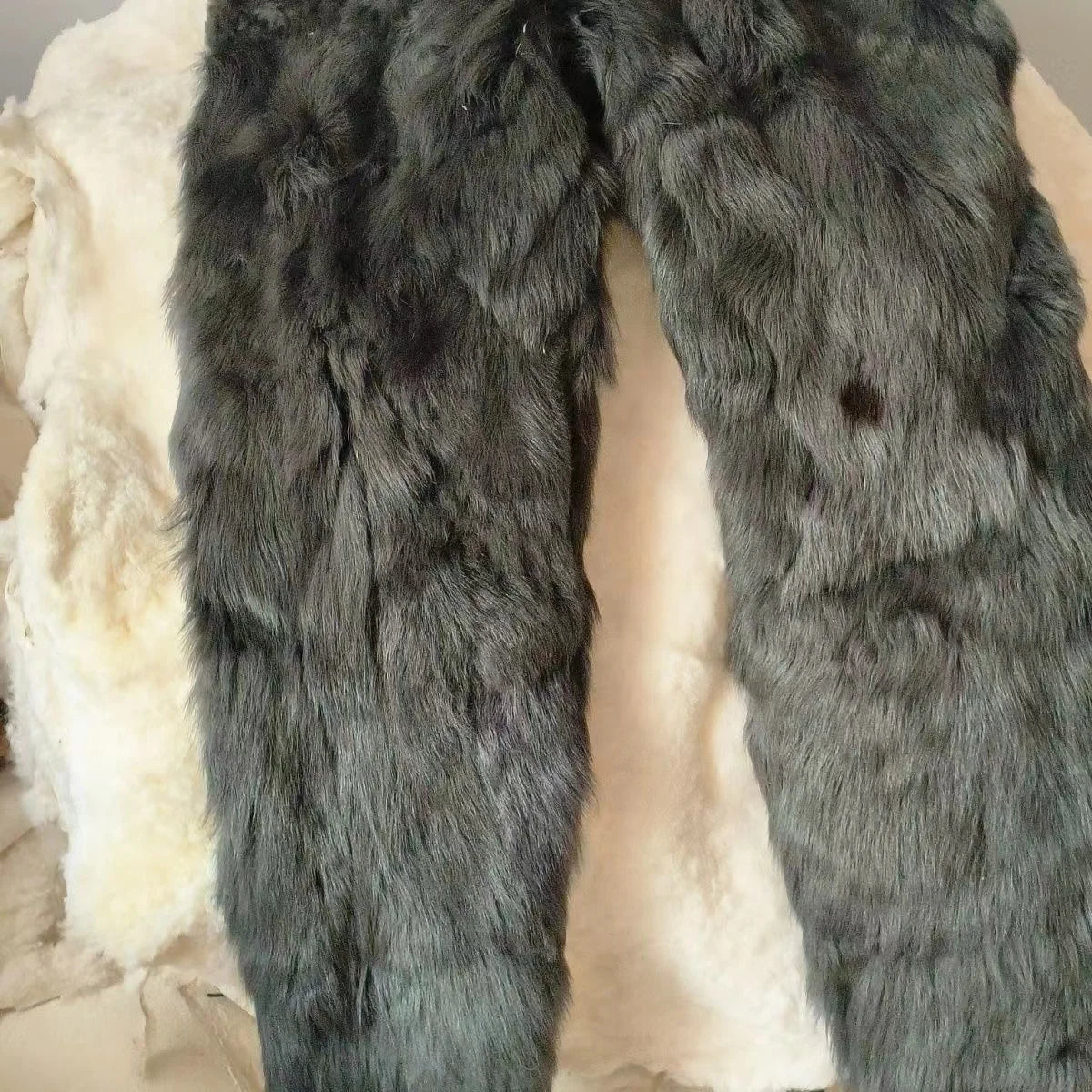 100% Genuine Sheepskin Pants Men's Thicken Long Hair Cold-proof Leather Pant Comfortable Middle-aged Elderly Dad Sheep Trousers