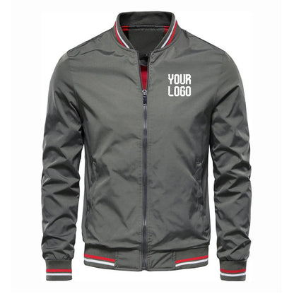 2026 fashionable slim-fitting men's jacket, windproof and comfortable autumn coat, can be customized with pictures or text