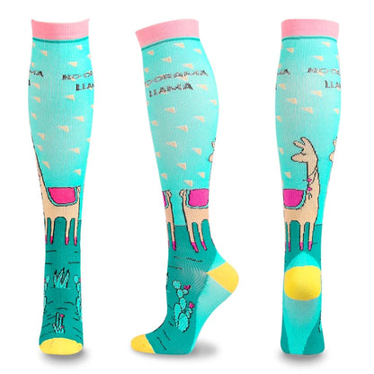 S-XXL Compression Socks Compression Socks for Varicose Vein Calf Riding Socks Stretch Open Toe Knee Socks