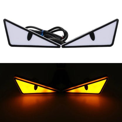 2PCS Car LED Devil Eyes Light Universal Demon Eyes Headlight Motorcycle Mini Turn Signal Flasher Tail Lamp Auto Decoration Light