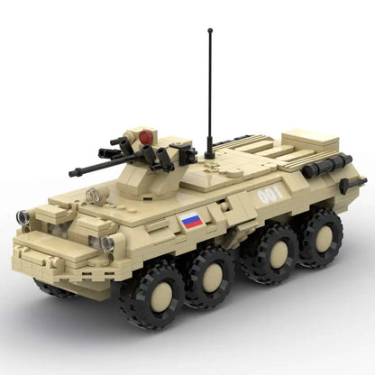 Russian BTR-80 Armored Personnel Carrier Building Blocks Toy Infantry Fighting Military Vehicle Model