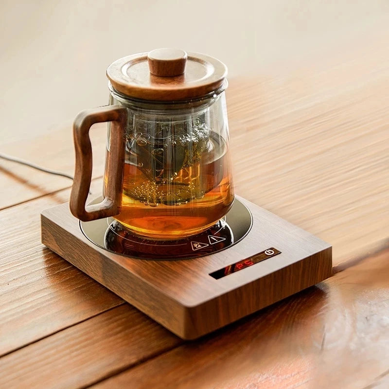 100℃ Cup Heater Mug Warmer Hot Tea Makers Automatic Warmer Coaster 5 Gear Temperature Cup Heaters Coffee Milk Tea Heating Pad