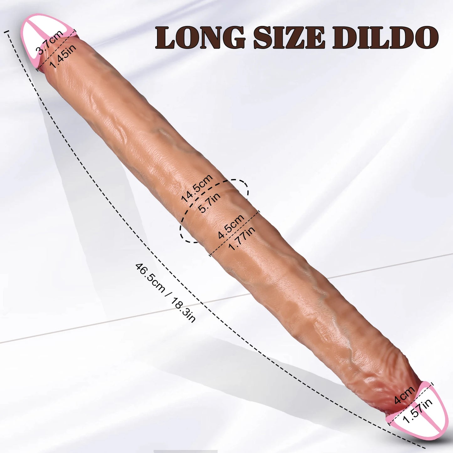 Double Head Realistic Silicone Dildo Long Anal Plug Vaginal Stimulator for Lesbian Couples And Gay Men Liquid Silicone Sex Toy