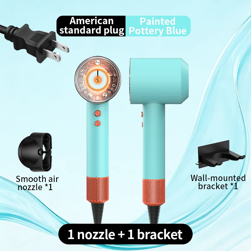 Hair Dryer with Negative Ions for Hair Care, Silent, Fast Drying, Temperature Control, High-Speed, Huaqiangbei Strong Wind Hd16 Hair Dryer