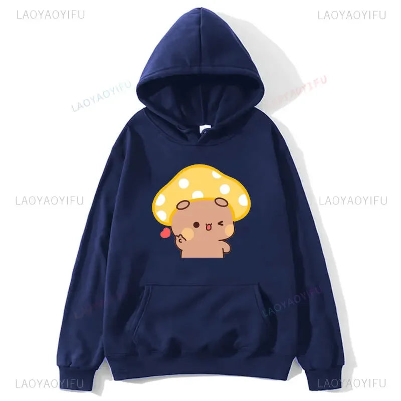 Couple Hoodies Bubu Dudu hoodie Sweatshirt Cartoon Kawaii Print Pullover Harajuku Men Women Sudaderas warm fleece hooded