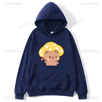 Couple Hoodies Bubu Dudu hoodie Sweatshirt Cartoon Kawaii Print Pullover Harajuku Men Women Sudaderas warm fleece hooded