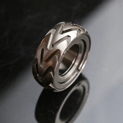 Ratchet Wheel Fidget Ring Mechanical Fidget Ratchet Ring Fidget Slider Adult EDC Fidget Toys ADHD Stress Relief Toys Adult Gift