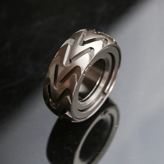 Ratchet Wheel Fidget Ring Mechanical Fidget Ratchet Ring Fidget Slider Adult EDC Fidget Toys ADHD Stress Relief Toys Adult Gift