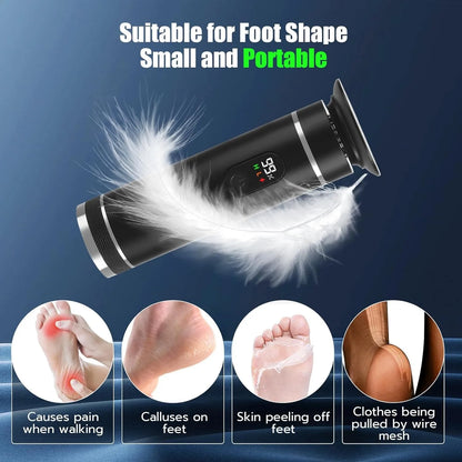 Aluminum Alloy Professional Electric Callus Remover With 60PCS Replacement Pads Electric Foot File, Foot Care Tools, Gift Box