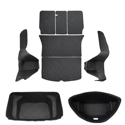 Leather Trunk Mats Fully Surrounded Waterproof Non-Slip Liner Custom Floor mat for Tesla Model Y Juniper 3 Highland 2017 to 2025