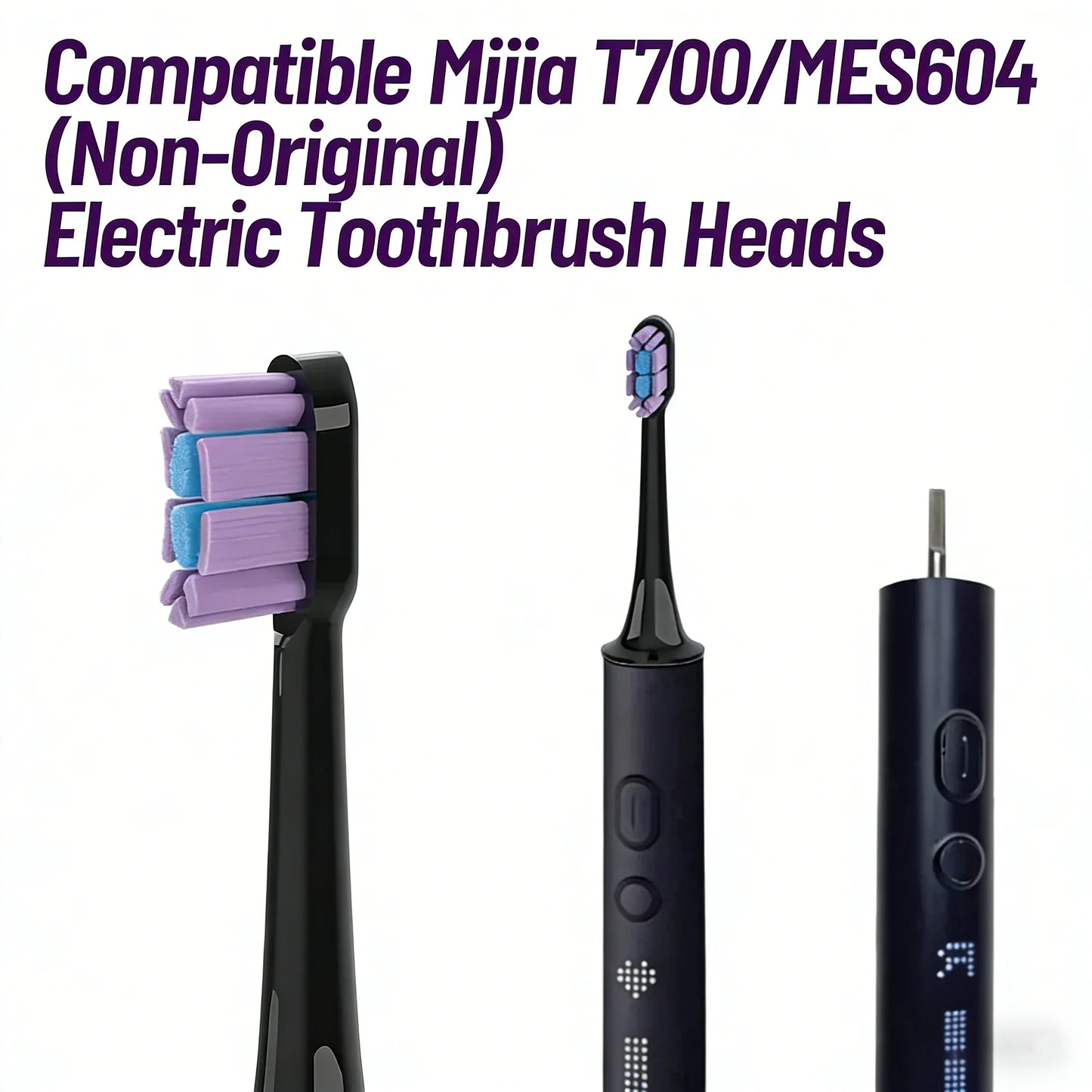 5/10PCS Replacement Brush Heads For MIJIA T700 Mes604 Sonic Electric Toothbrush Dupont Bristle with Caps Sealed Pack