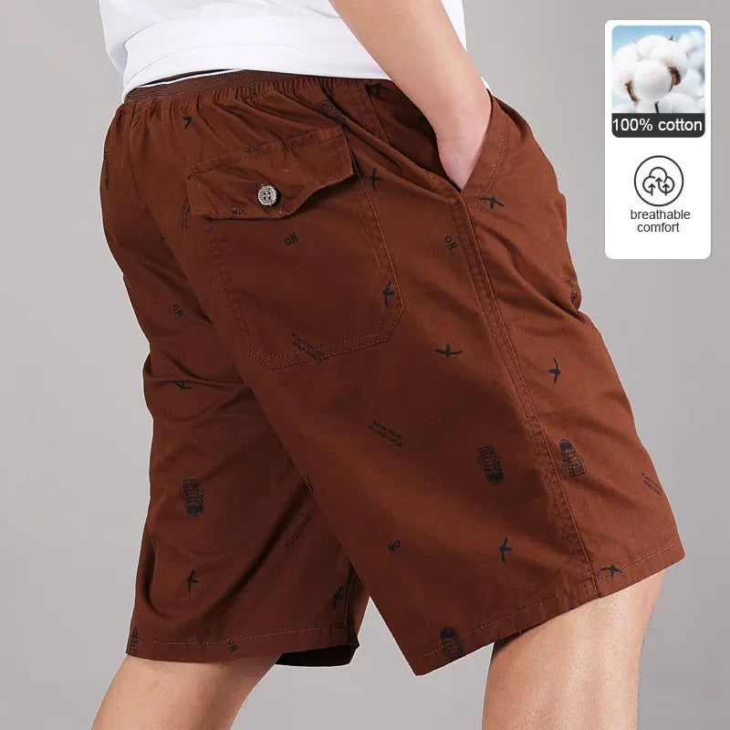 Top Quality 100%Cotton New Summer Brand Casual Fashion Streetwear Board Shorts Pants Men Loose Drawstring Trousers Men Clothes