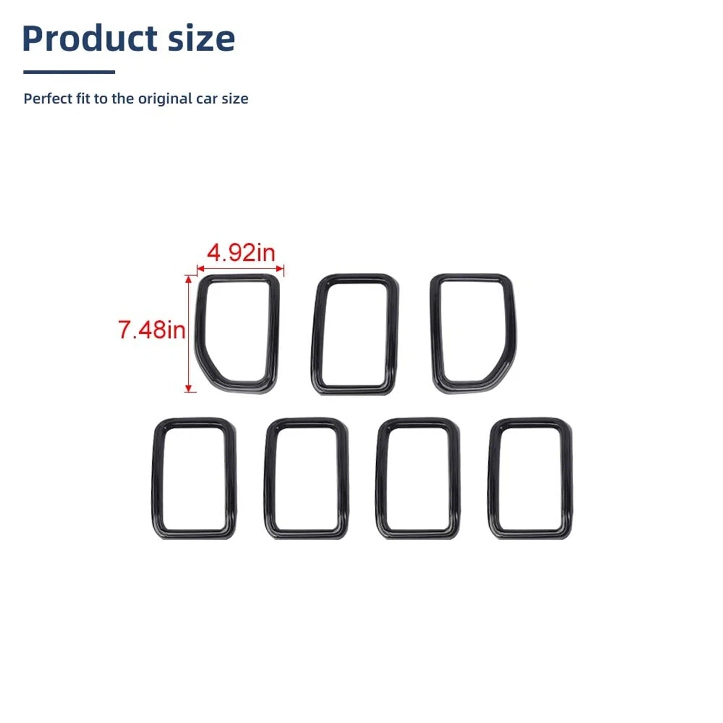 7PCS Car Front Grille Grill Inserted Mesh Cover for Jeep Compass 2021 2022 2023 2024 2025 Racing Grills Exterior Accessories