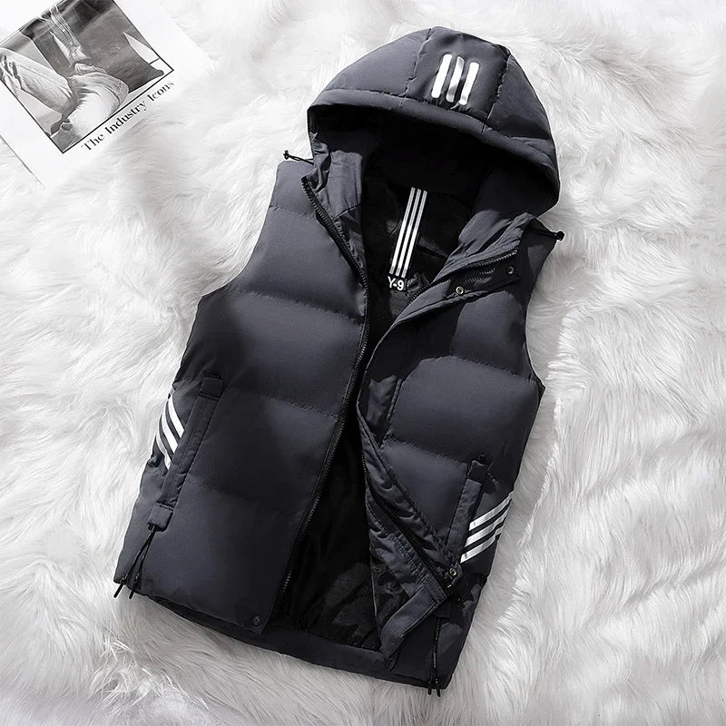 New Winter Fashionable Casual Hooded Down Vest High-quality Versatile Comfortable Breathable Casual and Warm Down Vest