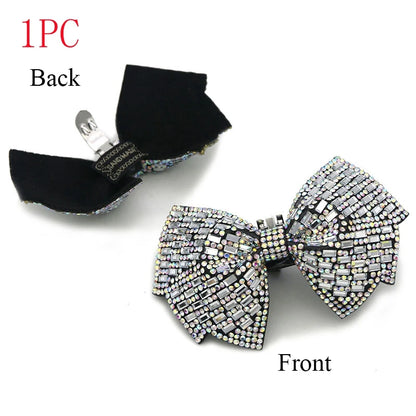 1PC Shiny Bows Shoes Decoration Clips Wedding Shoes High Heel Rhinestone Charm Buckle Clips Detachable Bride Shoes Accessories