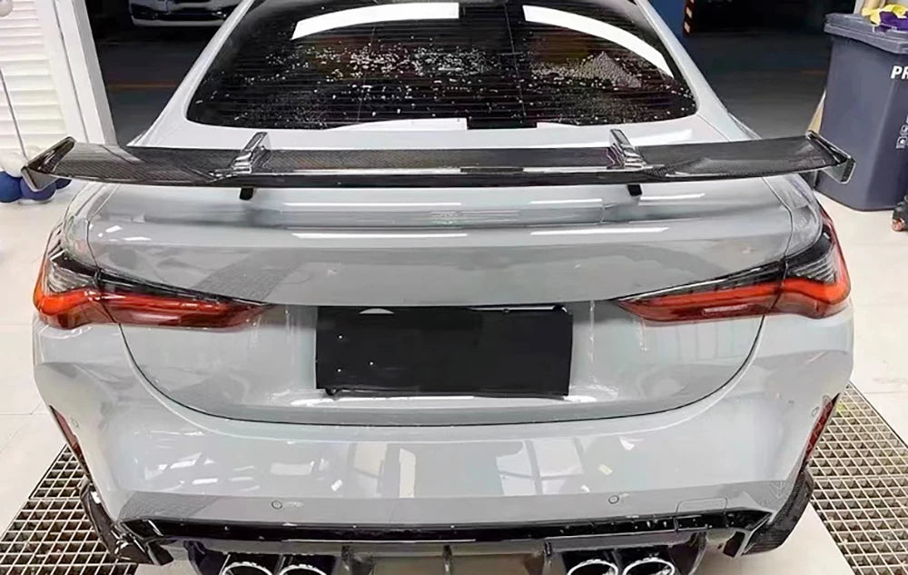 Car Modification Universal Tail Wing Without Punching MP Large Tail Fixed Wing Carbon Grain GT Tail Spoiler Car accessories