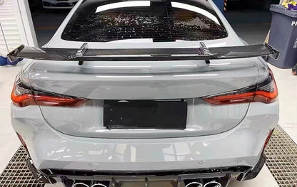 Car Modification Universal Tail Wing Without Punching MP Large Tail Fixed Wing Carbon Grain GT Tail Spoiler Car accessories