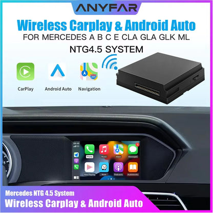 Wireless Carplay Decoder For Mercedes Benz A B C E CLA GLA GLK ML Sprinter NTG4.5 Becker Module Android Car Navigation