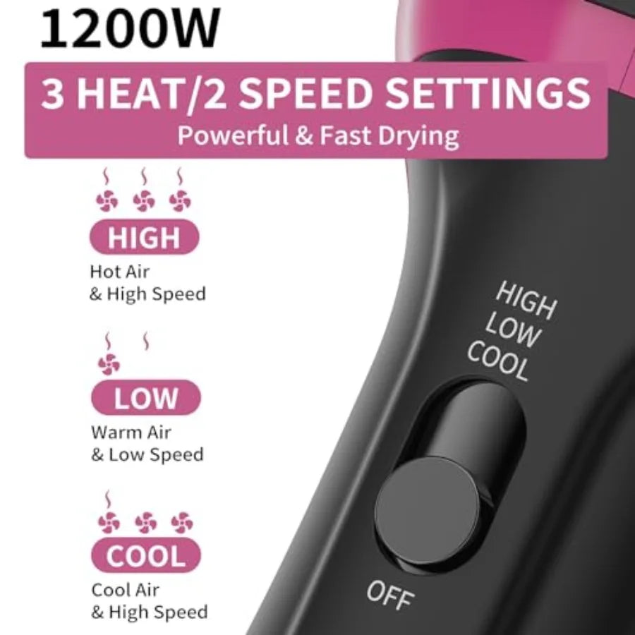 Dual Voltage Hair Dryer Brush for European Travel, 120V - 240V One Step Hair Dryer and Styler Volumizer, Professional Blow Drye