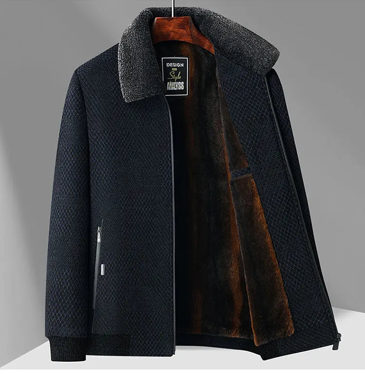 2024 New style Men's Woolen Coat Winter Classic Casual Overcoat Mens high quality Thicken trench coat men full size M-4XL