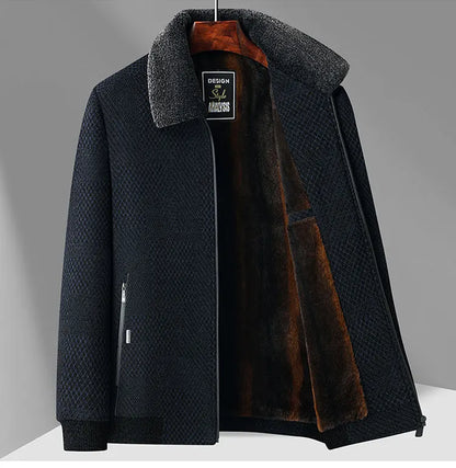 2024 New style Men's Woolen Coat Winter Classic Casual Overcoat Mens high quality Thicken trench coat men full size M-4XL