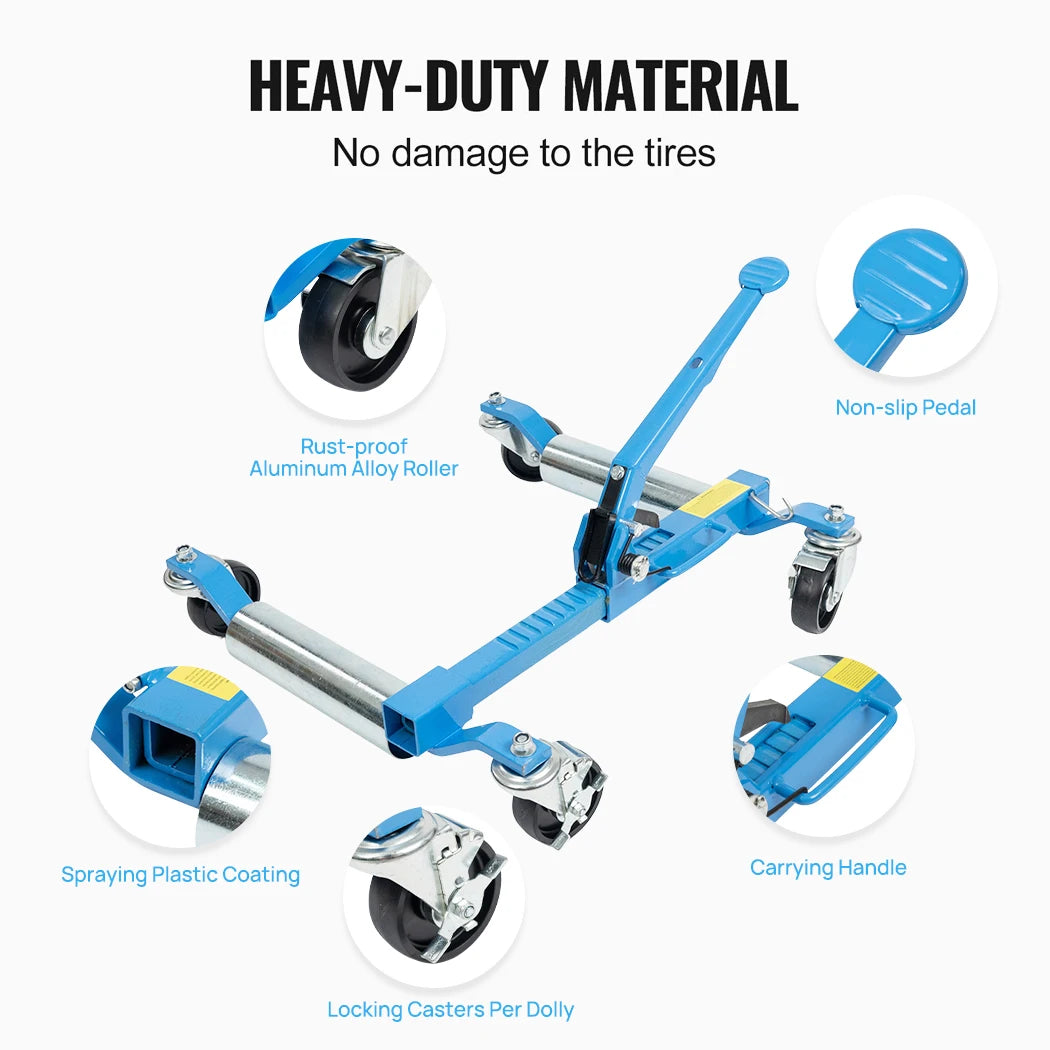 PORIYA Ratcheting Wheel Dolly 750kg Auto Truck Vehicle Moving Lift Jack Car Skate