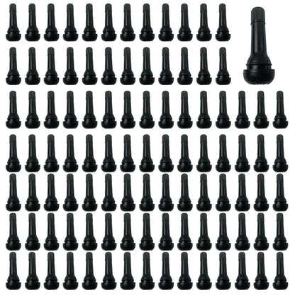 100 Pcs Rubber Valves Tyre Rubber Valve TR413 Tubeless Car Wheel Tire Valve Stems With Cap Dust Cap For Car Motorcycle ATV
