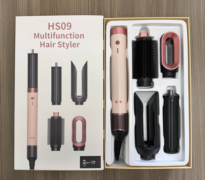 5 in 1  Detachable Airflow Hair Dryer Brush Comb Curler Straightening Brush Heat Control Styler for Smooth Hair anion