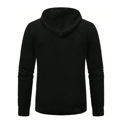 Big Size Men's Casual Full Zip Sweaters Knitted Cardigan with Pockets Windproof Autumn Winter Male Clothing