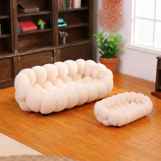 Cloud Sofa Model for Dollhouse - Miniature Living Room Furniture Decoration, Micro Scene Pretend Play Toy for Dolls House