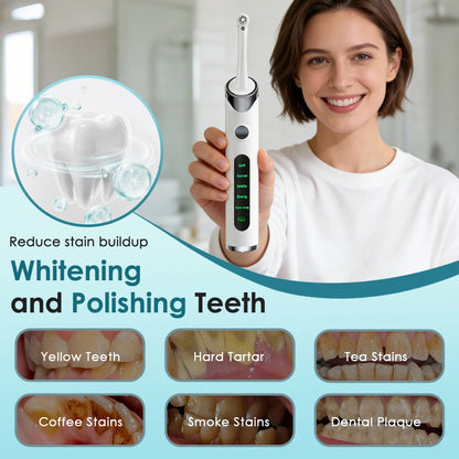 Ultrasonic Dental Scaler for Teeth Plaque Tartar Remover 5 Modes LED Light Household Teeth Cleaning Tool Dental Cleaner