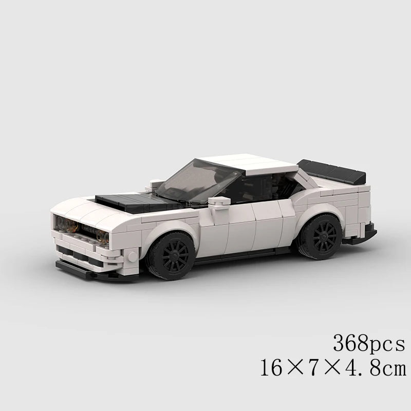 Classical Car Speed MOC SUV Racing Police Model Building Bricks Roadster Vehicle City Super Race Blocks Technical Christmas gift