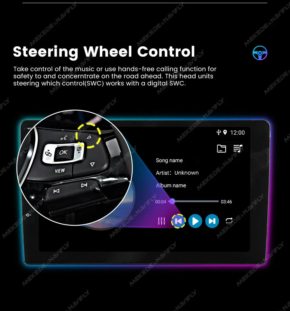 Android 14 OS IPS Car Radio For Mercedes Benz C Class W204 S204 2006 - 2011 Carplay Auto Multimedia Player GPS Stereo Navigation