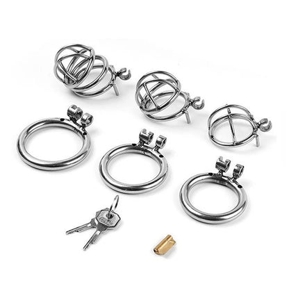 Small Penis Lock Male Steel Cock Cage Chastity Device Penis Ring Erotic Metal Bondage Husband Loyalty Sex Toys For Men