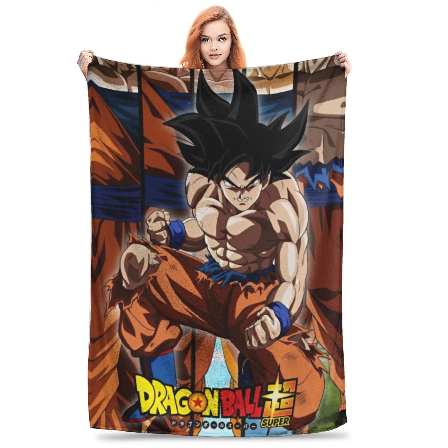 Dragon Ball Blanket Anime Goku Pattern Soft Throw Blankets for Bed Bedroom Quilt Air Conditioning Personalised Warm Bedspread