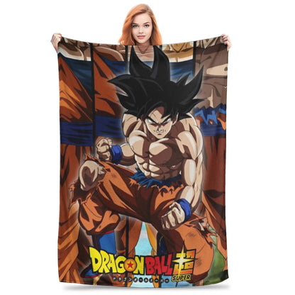 Dragon Ball Blanket Anime Goku Pattern Soft Throw Blankets for Bed Bedroom Quilt Air Conditioning Personalised Warm Bedspread
