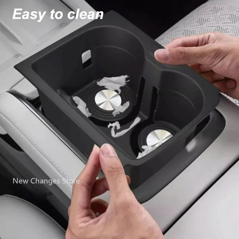 For Zeekr 7X Silicone Center Console Water Cup Frame Cover Anti-slip Wireless Charging Silicone Pad Mat Modify Accessories