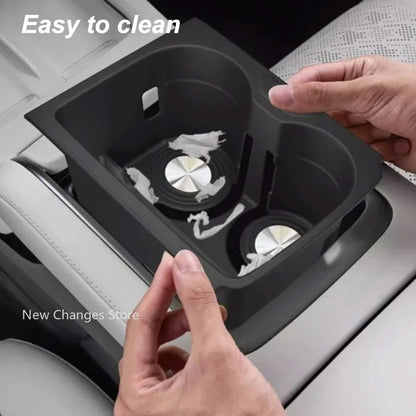 For Zeekr 7X Silicone Center Console Water Cup Frame Cover Anti-slip Wireless Charging Silicone Pad Mat Modify Accessories