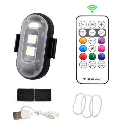 Waterproof Wireless LED Lights USB Charging Wireless LED Flashing Lights High Brightness Wireless LED Lights for Car Bike H9EE