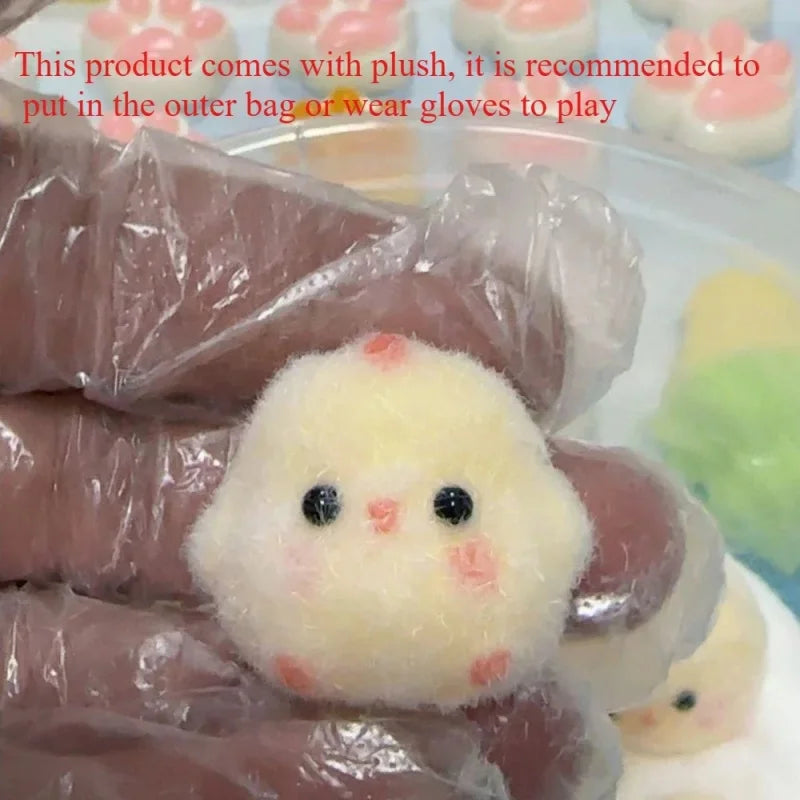 Squishy Cute Chick Squeeze Stress Relief Toy Soft Mochi Toy Cartoon Slow Rebound Decompression Fidget Toys for Kids Gifts